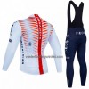 Set Fietsshirt Lange Mouw + Lange Koersbroek 2022 INEOS Grenadiers Wit Rood